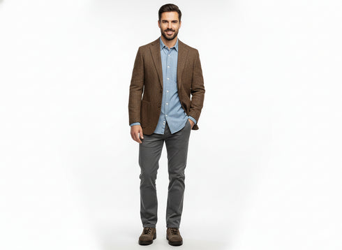OXS Scarponcino Uomo Frank Casual in Camoscio Marrone Almond